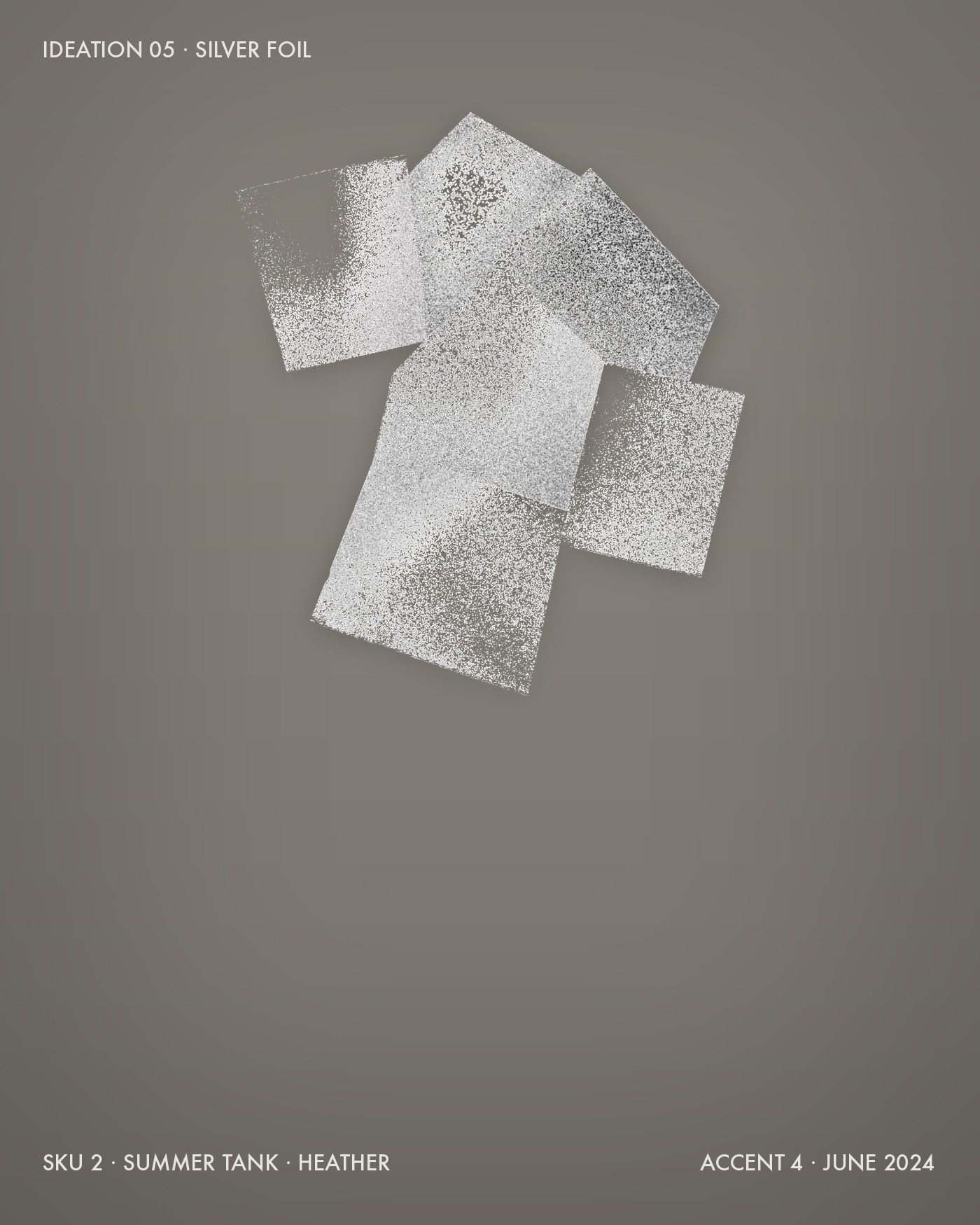 Silver foil on heather