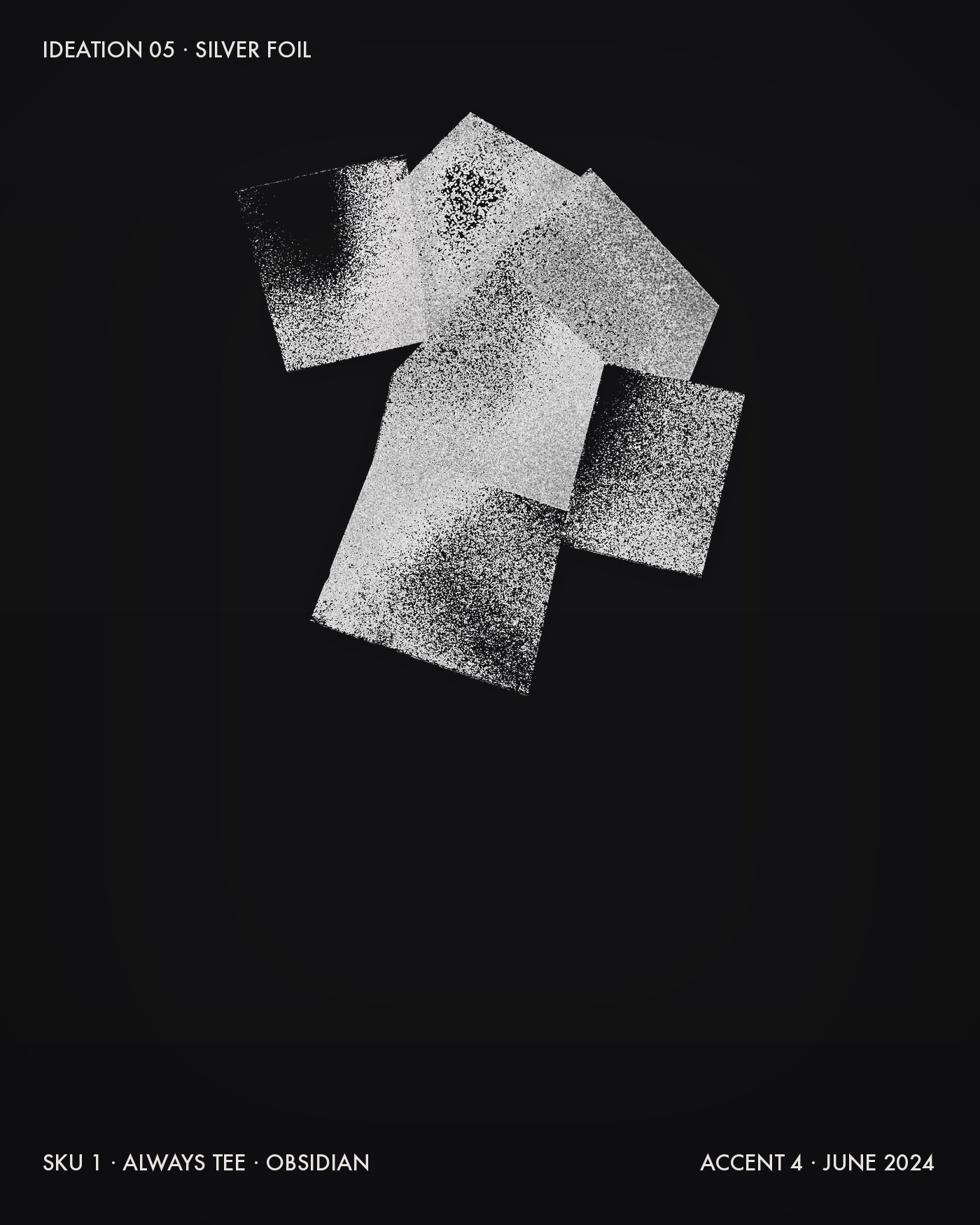 Silver foil on obsidian